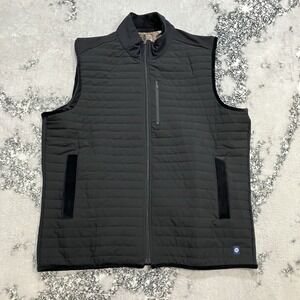 Pino Porte Mens XXL Quilted Vest Black Lightweight Puffer Full Zip Jacket